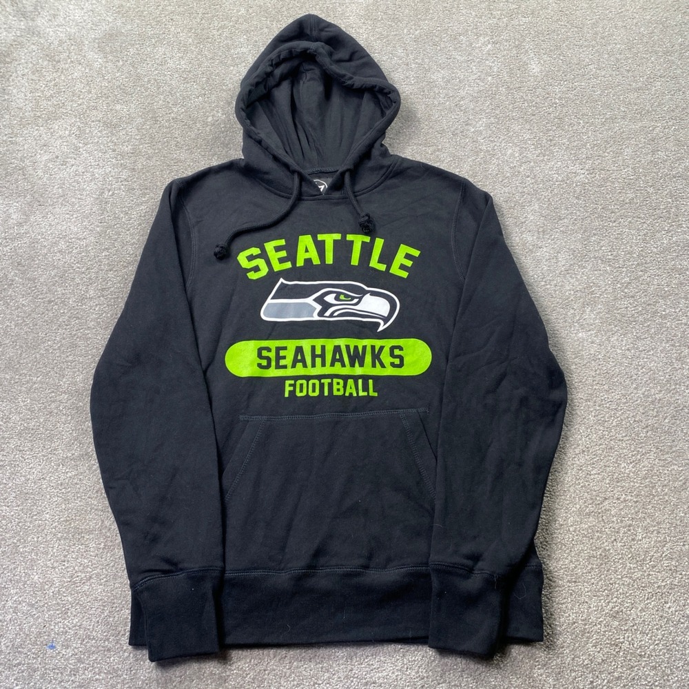 '47 Seattle Seahawks Hoodie Mens Medium Black NFL Football Graphic Pullover